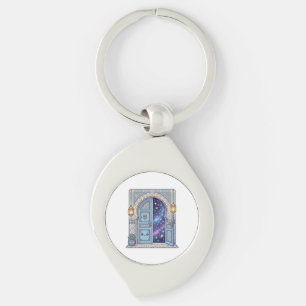 Cute Kawaii Magical Moroccan Door Galaxy StSticker Key Ring