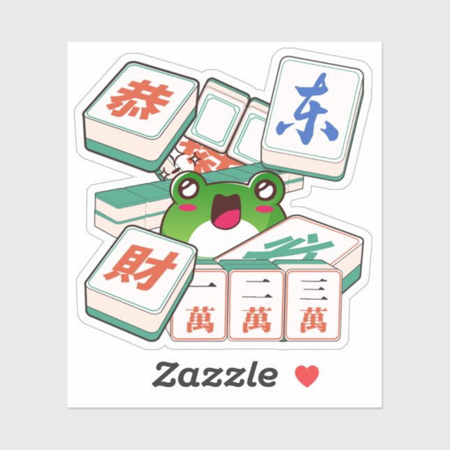 Cute Kawaii Mahjong Frog Gamer (Sheet)