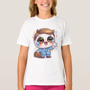 Cute Kawaii Medical Doctor Glasses Suit Briefcase T-Shirt