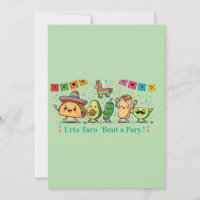 Cute Kawaii Mexican Food Party - Taco Burrito Avoc