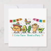 Cute Kawaii Mexican Food Party - Taco Burrito Avoc