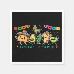 Cute Kawaii Mexican Food Party - Taco Burrito Avoc Napkin