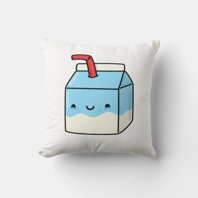 Cute Kawaii Milk Box Cushion (Front)