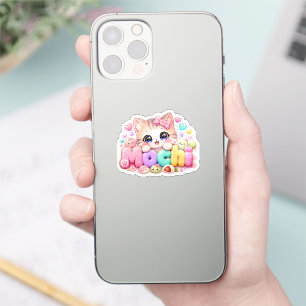 Cute Kawaii Mochi Cat Name Pastel Pink Sparkling K