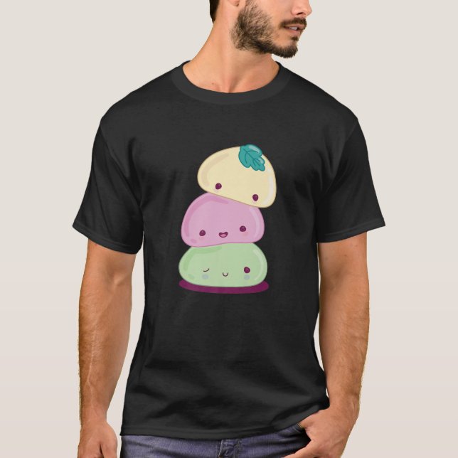 Cute Kawaii Mochi Dessert Lover Food Mochi Gift T-Shirt (Front)