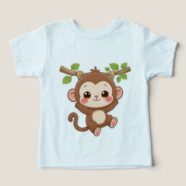 Cute Kawaii Monkey (Design Front)