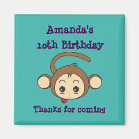 Cute Kawaii Monkey Illustration Birthday