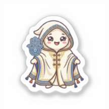 Cute Kawaii Moroccan Barnous Cloak and Khamsa Hand