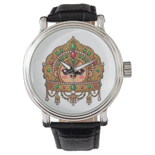 Cute Kawaii Moroccan Bridal Crown Traditional Jewe Watch