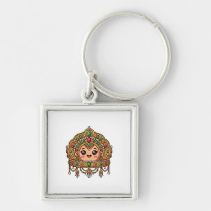 Cute Kawaii Moroccan Bridal Crown TraditionSticker Key Ring