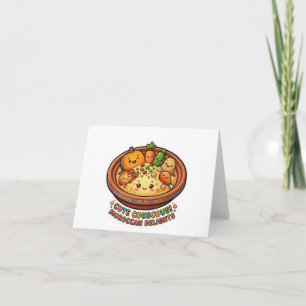 Cute Kawaii Moroccan Couscous Friday Gathering Col Thank You Card