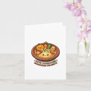 Cute Kawaii Moroccan Couscous Friday GatherSticker Card