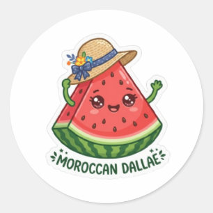 Cute Kawaii Moroccan Dallae Traditional SumSticker Classic Round Sticker