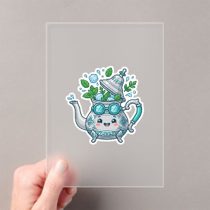 Cute Kawaii Moroccan Iced Mint Tea Summer BSticker Acrylic Invitations