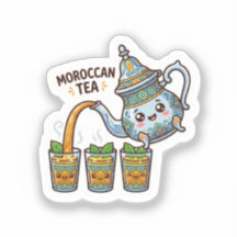 Cute Kawaii Moroccan Mint Tea Teapot and Glasses S