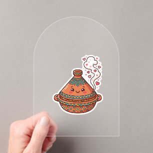 Cute Kawaii Moroccan Tajine Food Cultural Sticker Acrylic Invitations