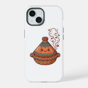 Cute Kawaii Moroccan Tajine Food Cultural Sticker iPhone 15 Case
