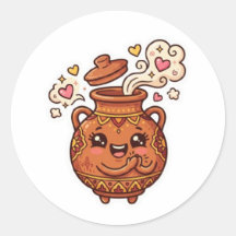 Cute Kawaii Moroccan Tanjia Clay Pot Food Sticker
