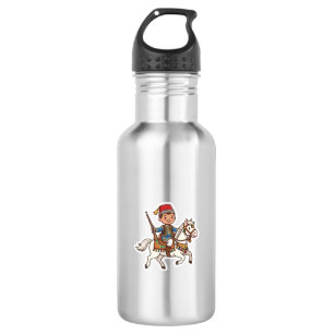 Cute Kawaii Moroccan Tbourida Horseman Cultural St 532 Ml Water Bottle