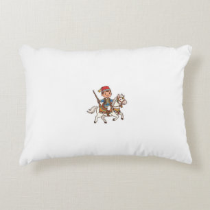 Cute Kawaii Moroccan Tbourida Horseman Cultural St Decorative Cushion