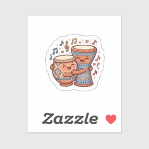 Cute Kawaii Moroccan Traditional Clay Drums Taarij