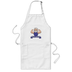 Cute Kawaii Muscle Daddy Bearded Bodybuilder Long Apron