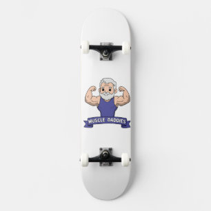 Cute Kawaii Muscle Daddy Bearded Bodybuilder Skateboard