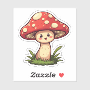 Cute Kawaii Mushroom Fun Whimsical Nature Design 