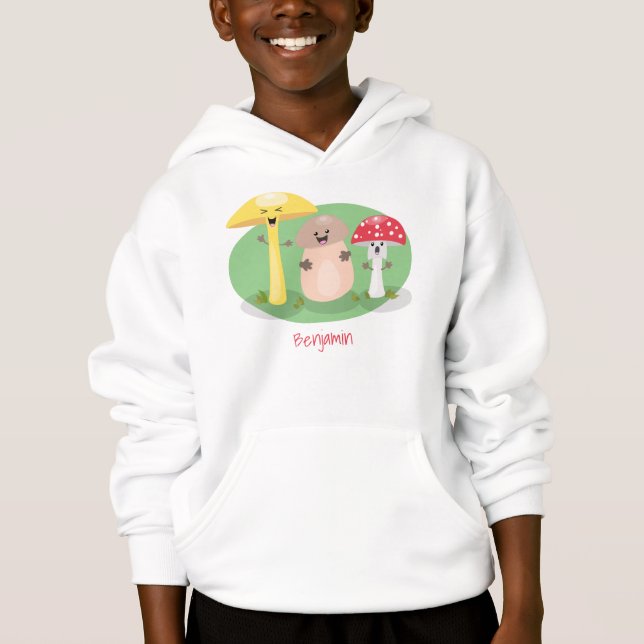 Cute kawaii mushroom fungi toadstool (Front)