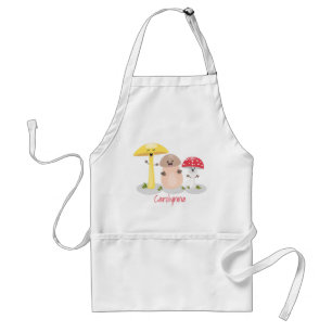 Cute kawaii mushroom fungi toadstool standard apron