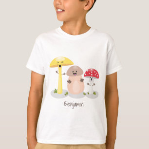 Cute kawaii mushroom fungi toadstool T-Shirt