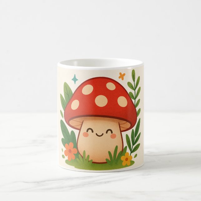 Cute Kawaii Mushroom Mug (Center)