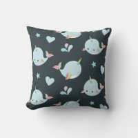 Cute Kawaii Narwhal Sea Unicorn Whale Pattern
