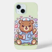 Cute Kawaii Nurse Teddy Bear Healthcare iPhone