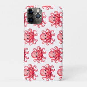 Cute Kawaii Octopus Holding Heart Case-Mate iPhone Case