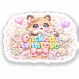 Cute Kawaii Packed With Love Teddy Bear Pastel Pin