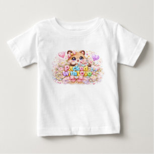 Cute Kawaii Packed With Love Teddy Bear Pastel Pin Baby T-Shirt