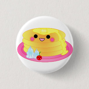 cute kawaii pancake 3 cm round badge