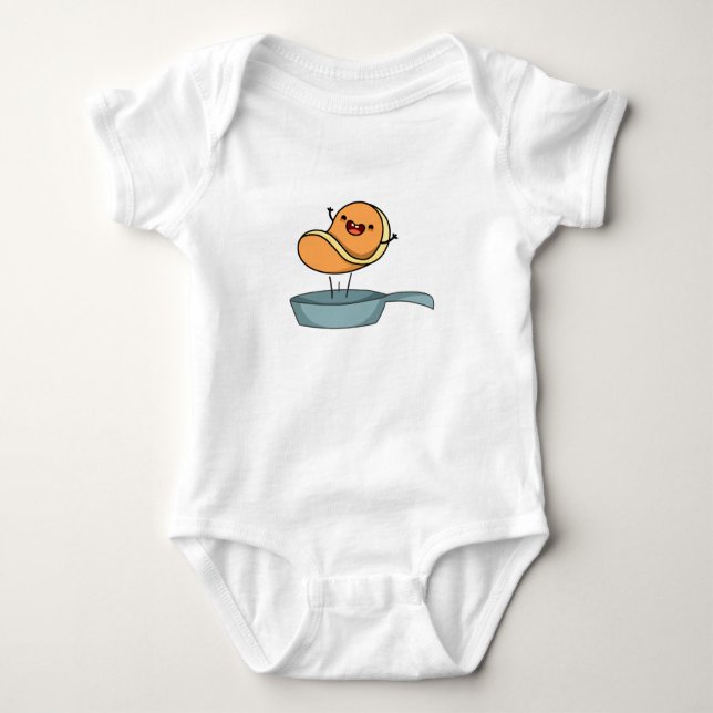 Cute Kawaii Pancake Baby Bodysuit (Front)