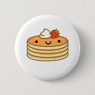 Cute Kawaii Pancakes 6 Cm Round Badge