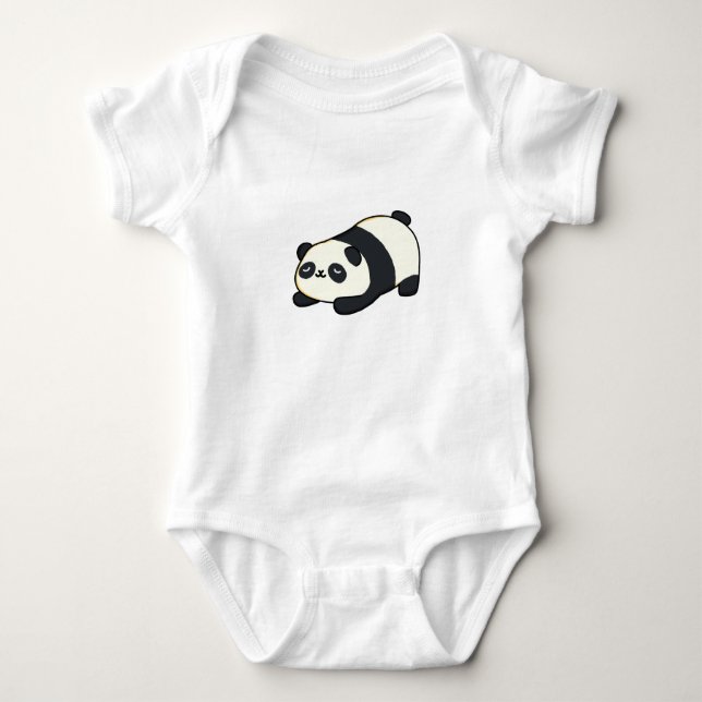 Cute Kawaii Panda Baby Bodysuit (Front)