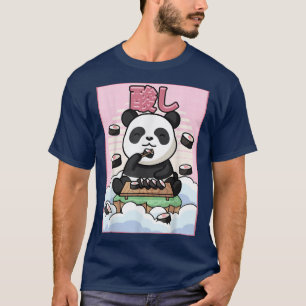 Cute Kawaii Panda Bear Sushi Japanese Aesthetic T- T-Shirt