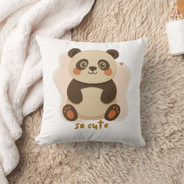 Cute Kawaii Panda Cartoon Cushion (Blanket)