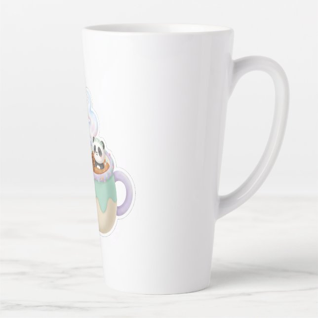Cute Kawaii Panda in Tea Mug Illustration (Right)