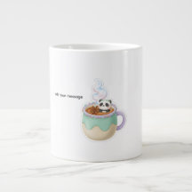 Cute Kawaii Panda in Tea Mug Illustration