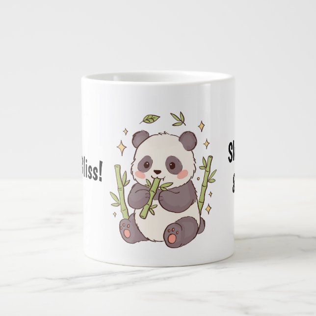 Cute Kawaii Panda Mug – Slow Down & Smile (Front)