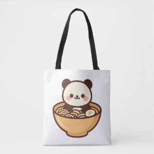 Cute Kawaii Panda Ramen Bowl Adorable Japanese N Tote Bag