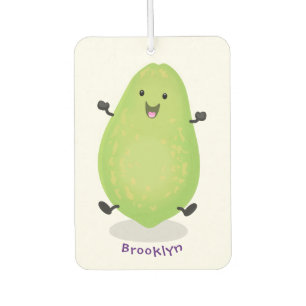 Cute kawaii papaya paw paw cartoon illustration car air freshener
