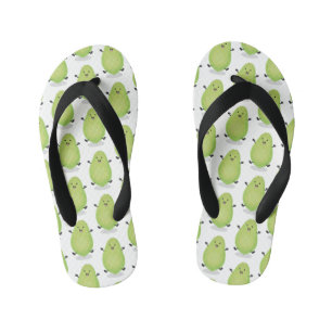Cute kawaii papaya paw paw cartoon illustration kid's jandals