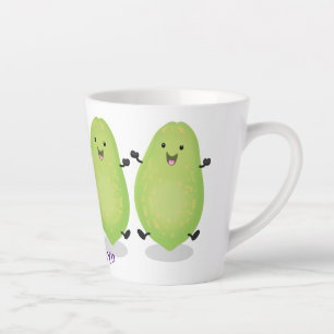Cute kawaii papaya paw paw cartoon illustration latte mug